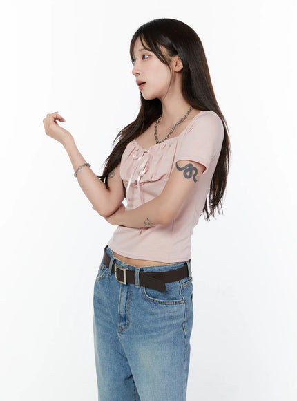 ruffled-ribbon-short-sleeve-top-cy514