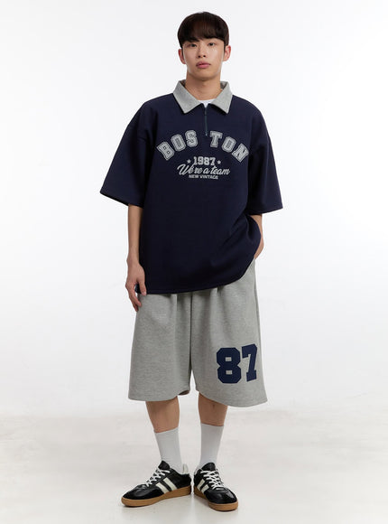 Men's Graphic Wide-Fit Sweat Shorts IA504