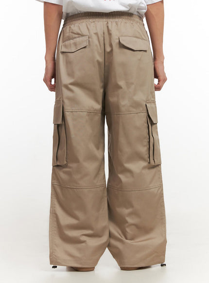 Men's Pintuck Wide-Leg Cargo Pants IF517