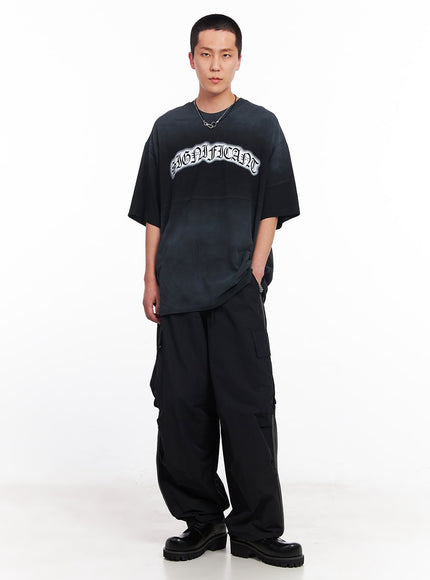 men-s-cargo-balloon-fit-windbreaker-pants-black-iu503