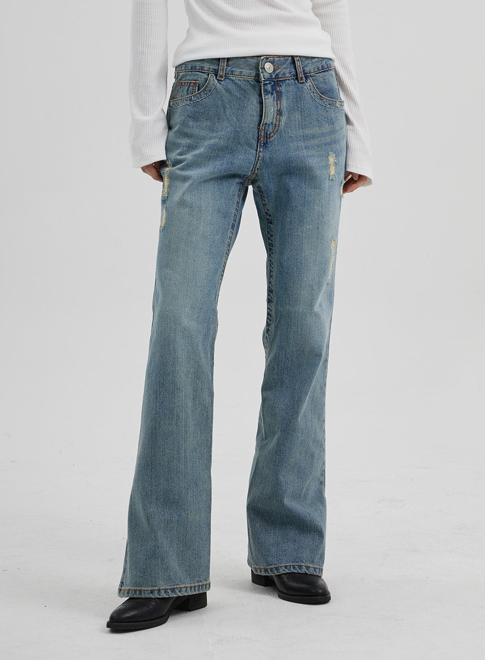 Graphic Ribbed Knit Top CF309