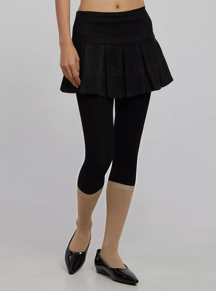 Pleated Mini Skirt IJ509