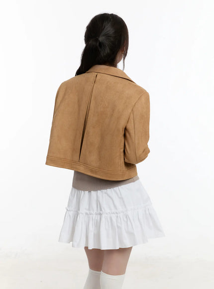 Chic Suede Zip-Up Jacket CM505