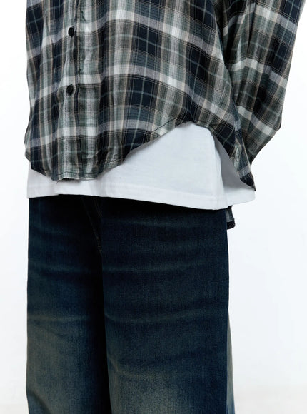 plaid-loose-fit-summer-button-up-shirt-cg511