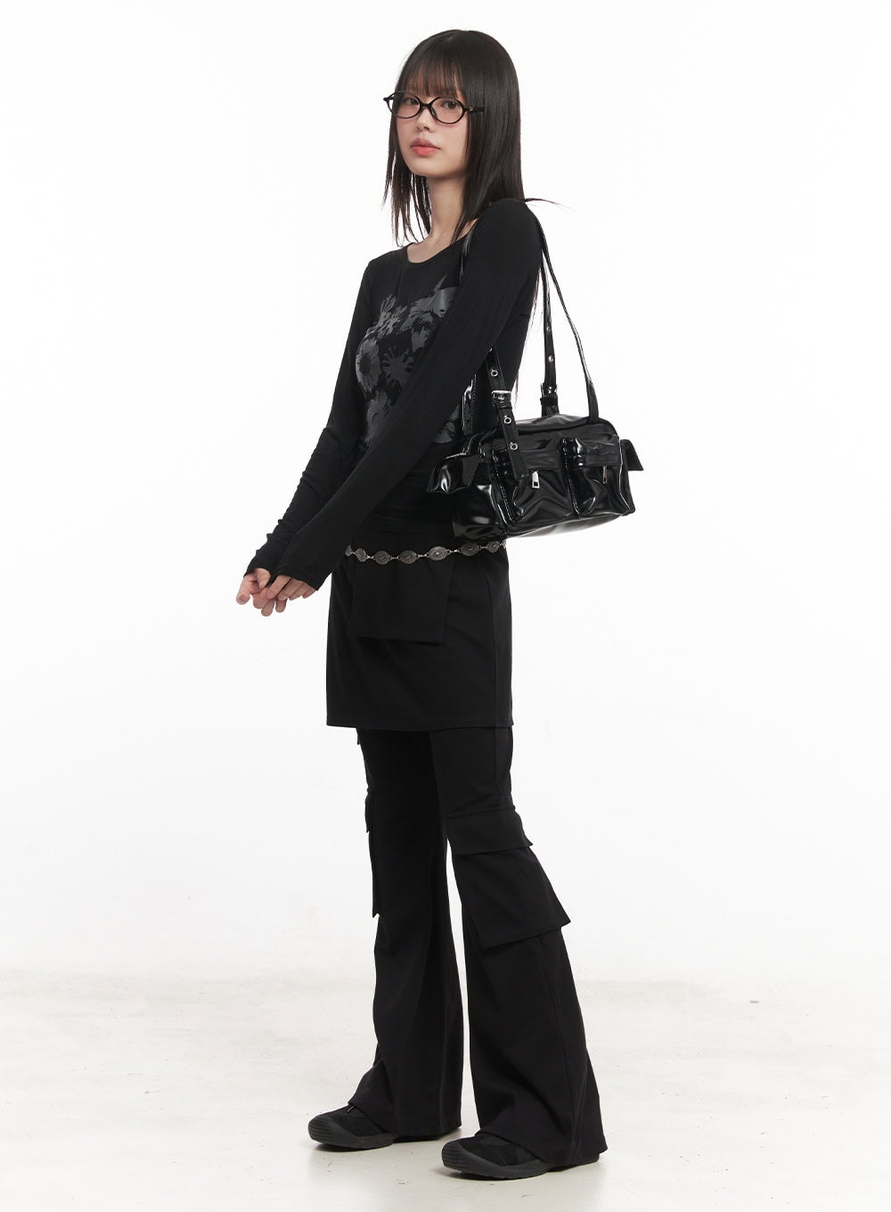 slim-fit-flared-pants-wrap-skirt-set-cm520