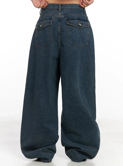 Aleena Mid-Wash Baggy Jeans IN528