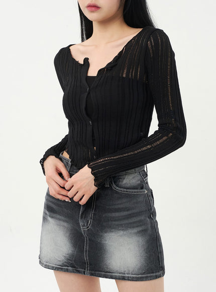 Simple Denim Mini Skirt CA328