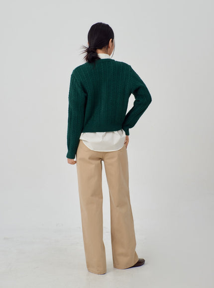 Cropped Knit Cardigan IM315