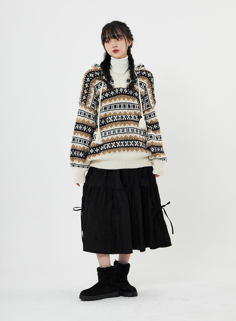 Long Hooded Knit BN01