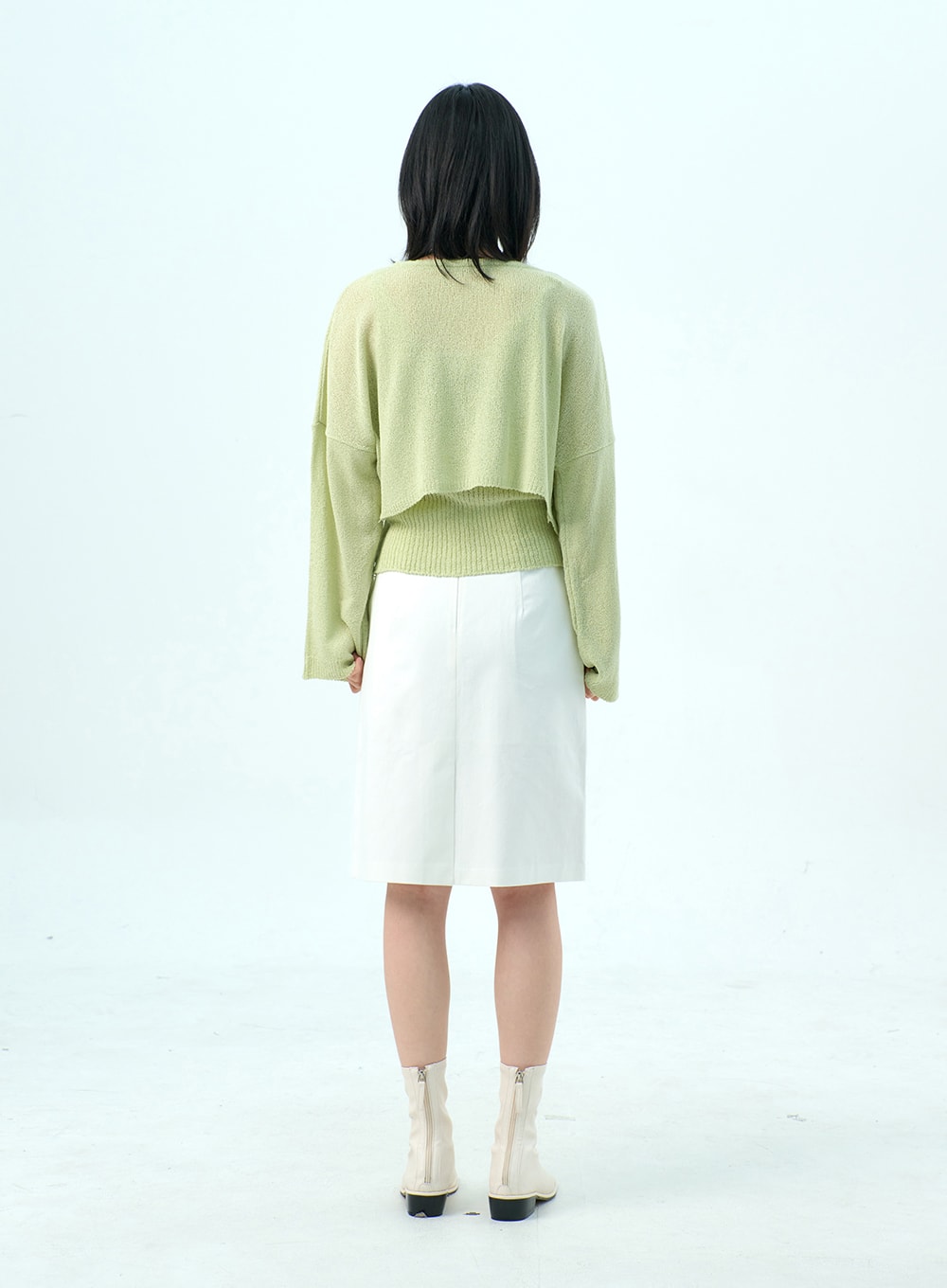 Mesh Top And Cardigan Set OY317