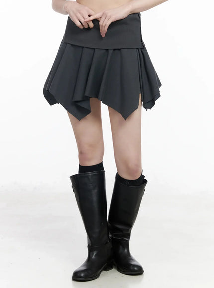 asymmetric-foldover-waist-mini-skirt-iy511
