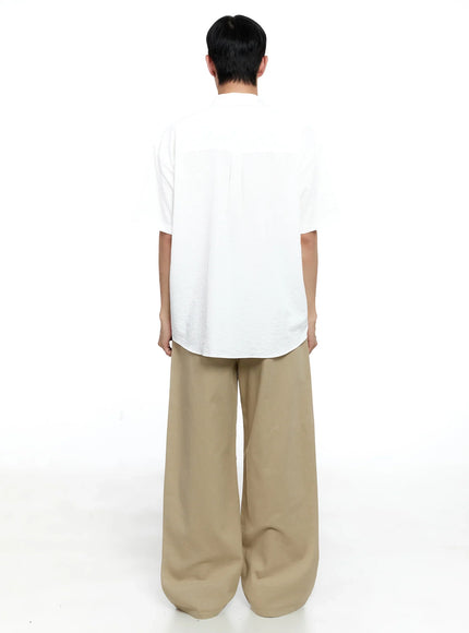 Men's Wide-Leg Cotton Pants IG520