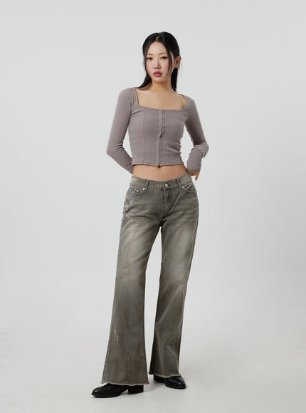 Faux Leather Cropped Zip-Up Jacket CF301
