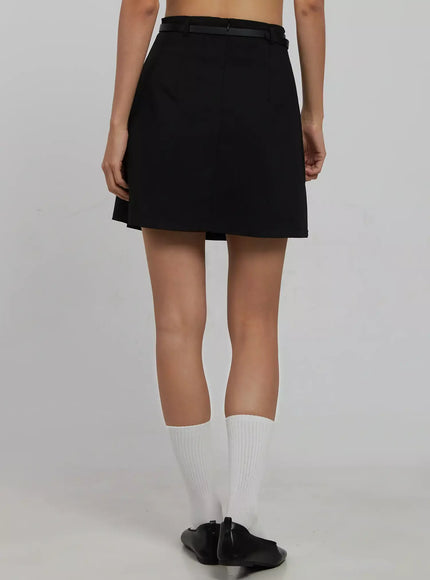 Pintuck Mini Skirt IJ508