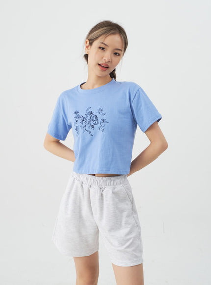 High-Waisted Sweat Shorts CJ13