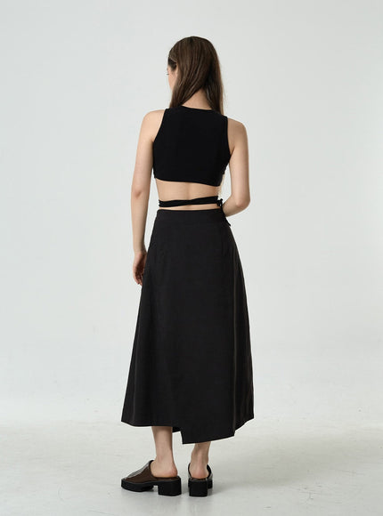 Waist Strap Cropped Tank Top CU8