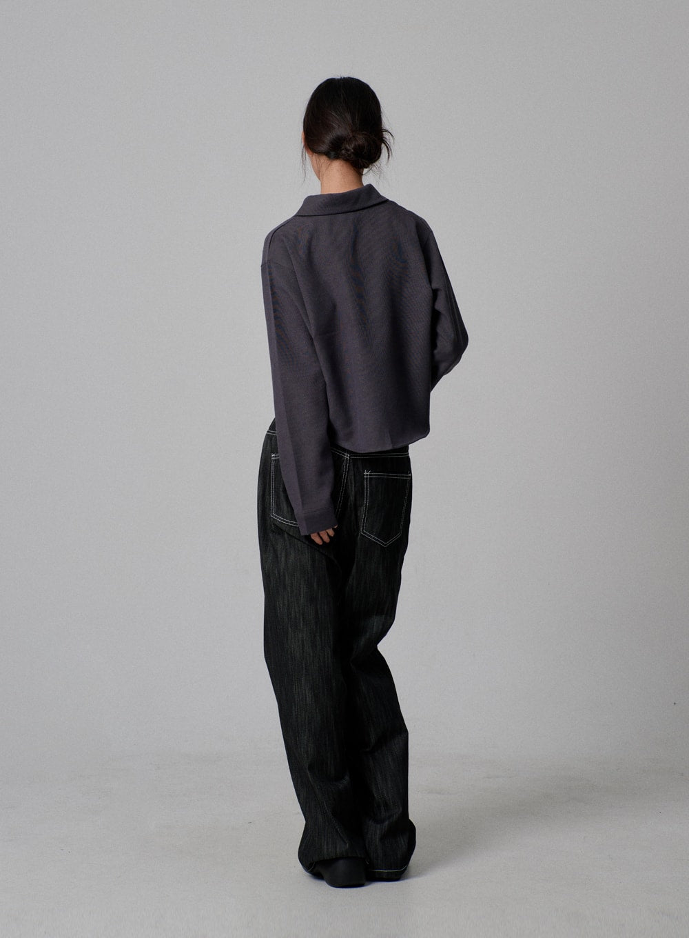 Dark Wash Baggy Jeans IJ313