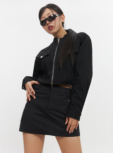 Urban Zip-Up Crop Jacket IF510