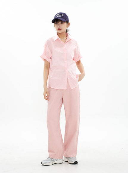 Wide Leg Cotton Pants CA05