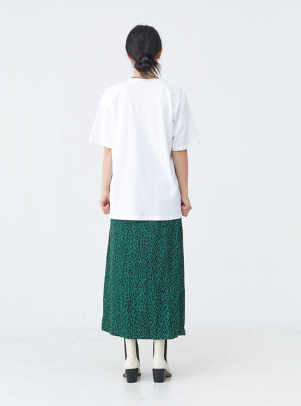 Solid Lettering Oversized Cotton Tee OU28