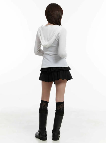 v-neck-button-slim-hooded-top-ij516