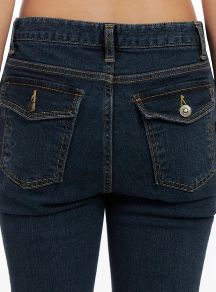 Amari Floral Embriodered Bootcut Jeans IN528