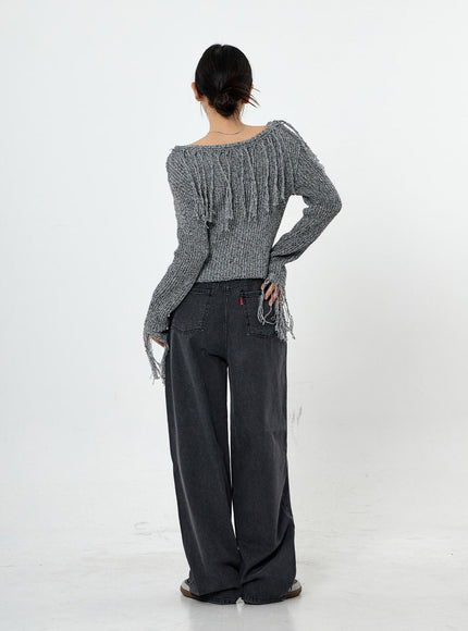 Collin Fringe Long Sleeve Knit CS28