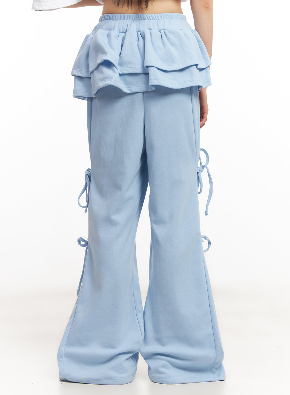frill-skirt-layered-ribbon-sweatpants-iy502