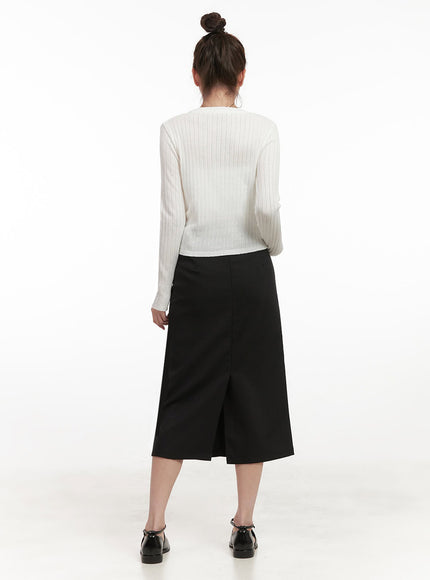 Ribbed Cropped Sweater IF505