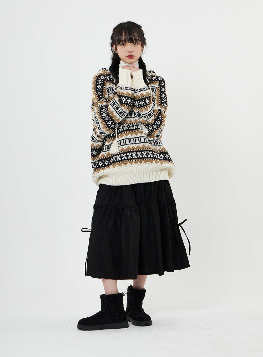 Long Hooded Knit BN01