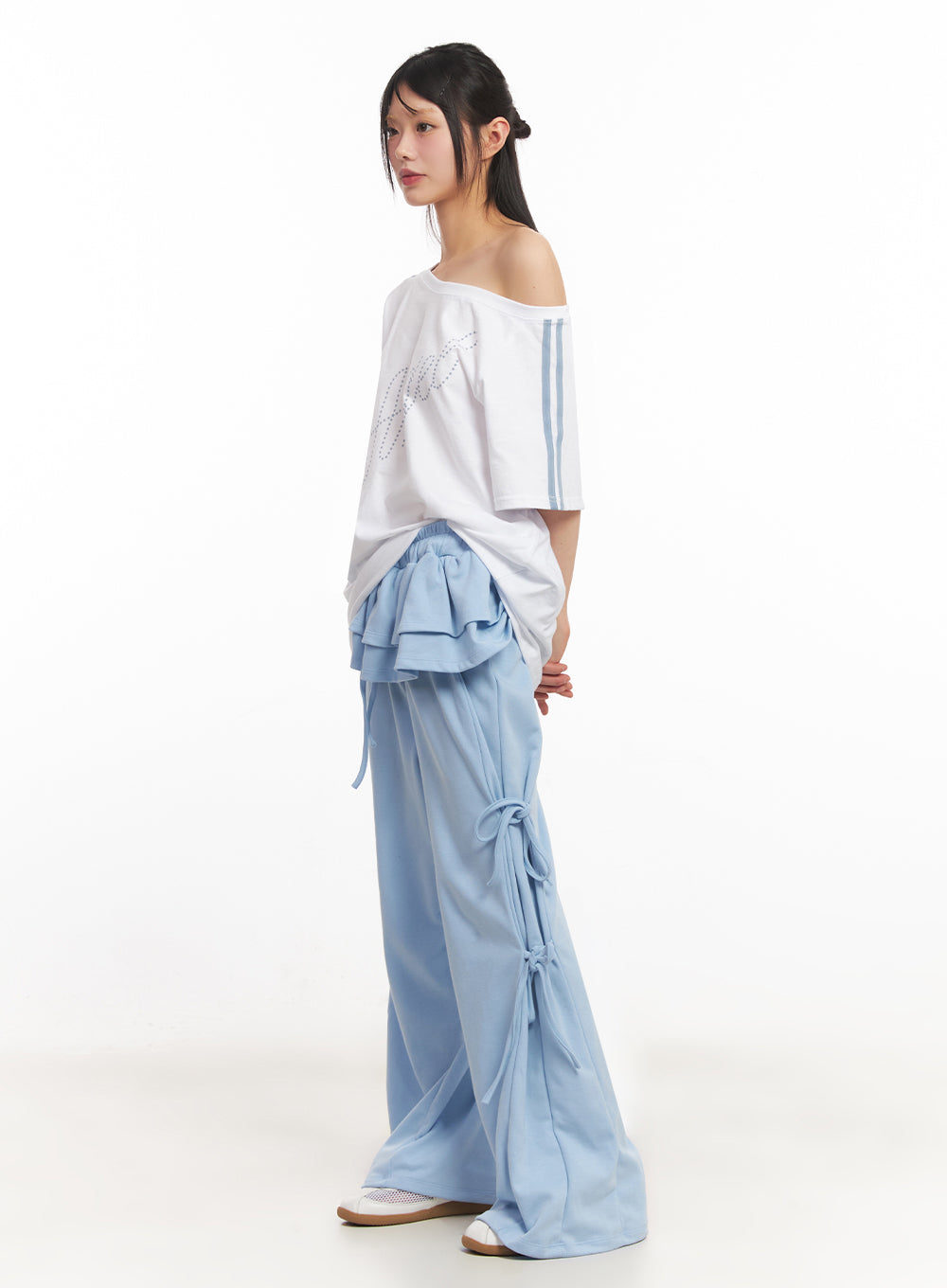 angel-stud-one-shoulder-stripe-t-shirt-iy502