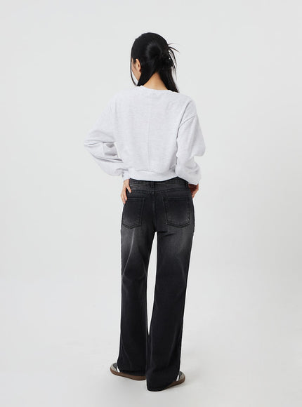 Graphic Cropped Sweatshirt CF327