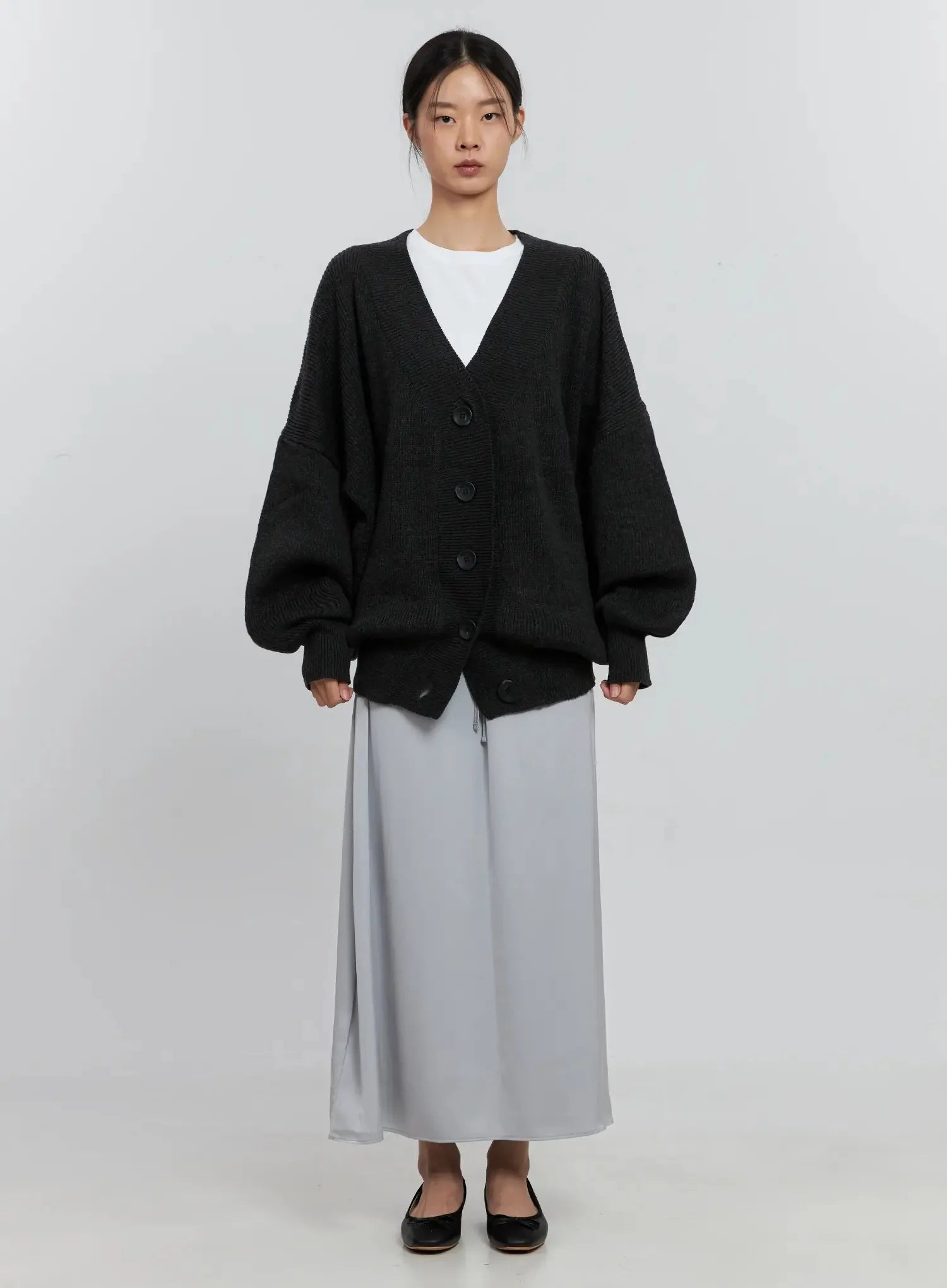 Ribbed Oversized Cardigan IS516