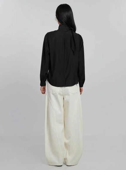 high-neck-tie-blouse-id504