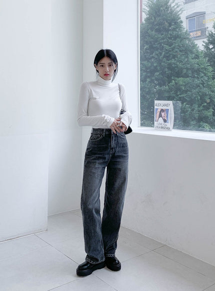 Turtleneck Warmer Crop Top CN08