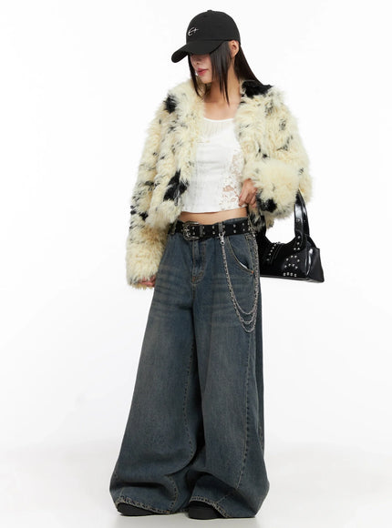 Light Merle Faux Fur Jacket IN503
