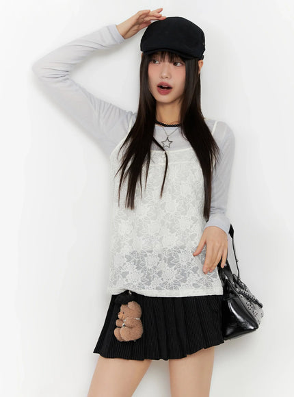 double-belt-pleated-mini-skirt-in503