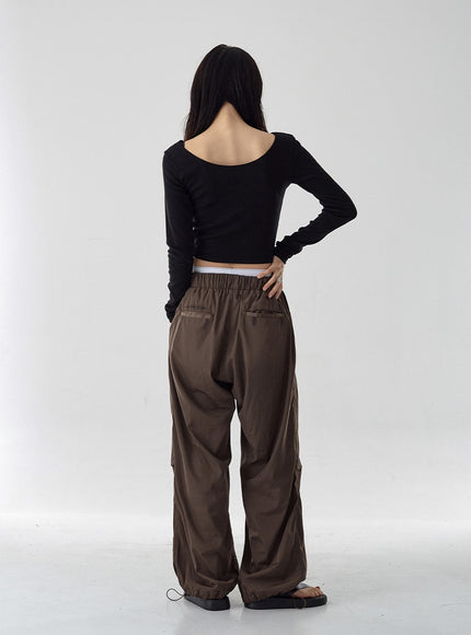 String Wide Pants Unisex CG11