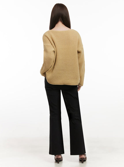 Relaxed-Fit V-Neck Sweater IF505