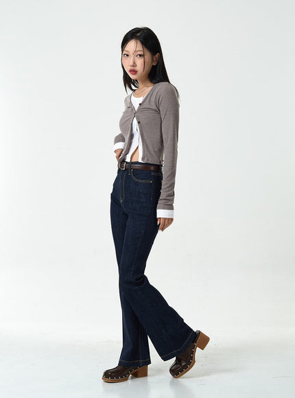 Layered Side Button Cardigan CG10