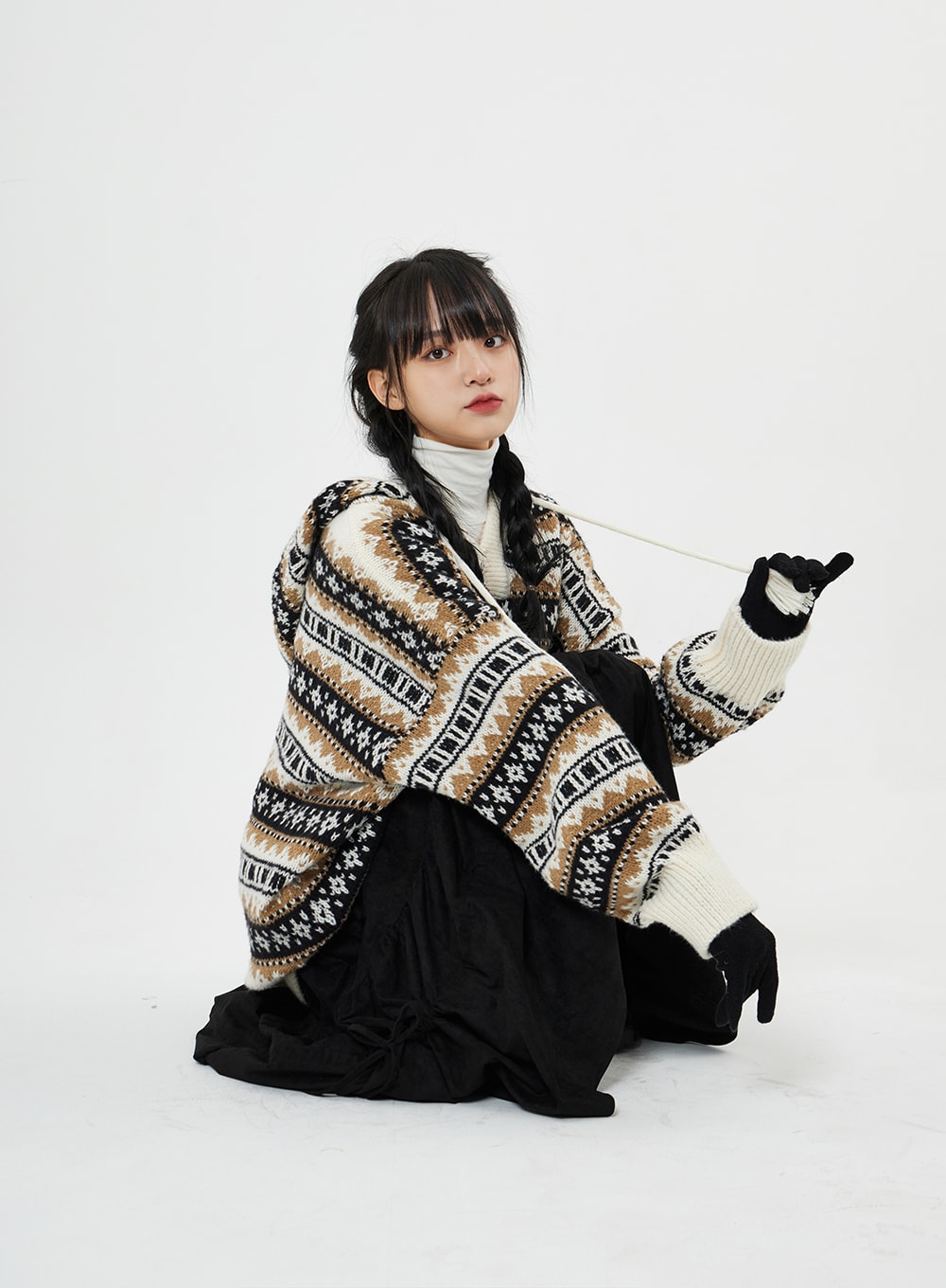 Long Hooded Knit BN01