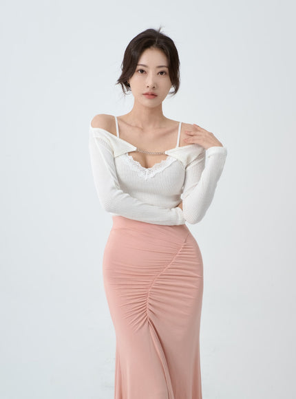 Crop Lingerie Style Tank Top IO26