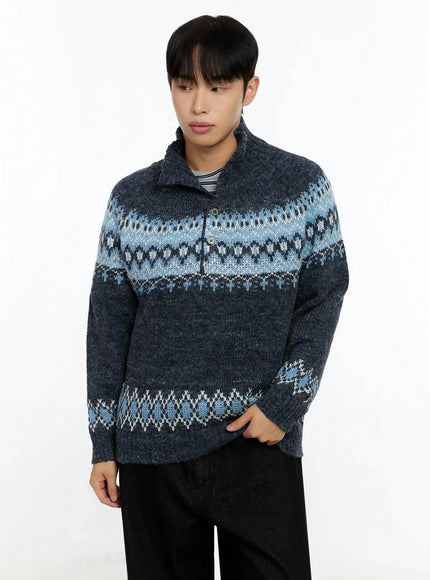 mens-patterned-high-neck-quarter-knit-sweater-in525