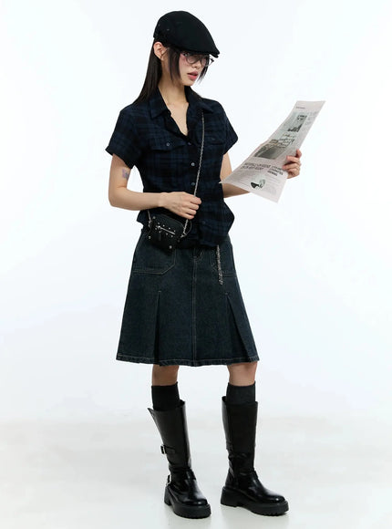 slim-fit-plaid-short-sleeve-shirt-iu523