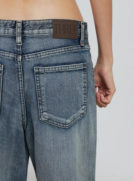 Amora Vintage Washed Wide-leg Jeans IO530