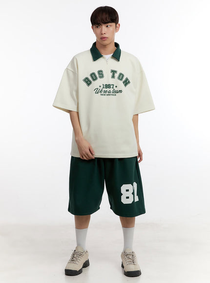 Men's Graphic Wide-Fit Sweat Shorts IA504