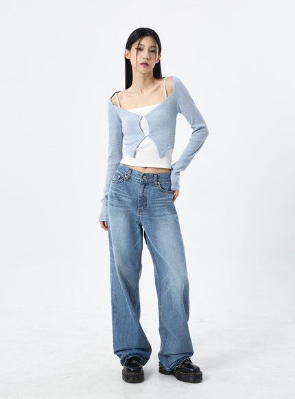 Scoop Neck Cropped Cardigan CM310