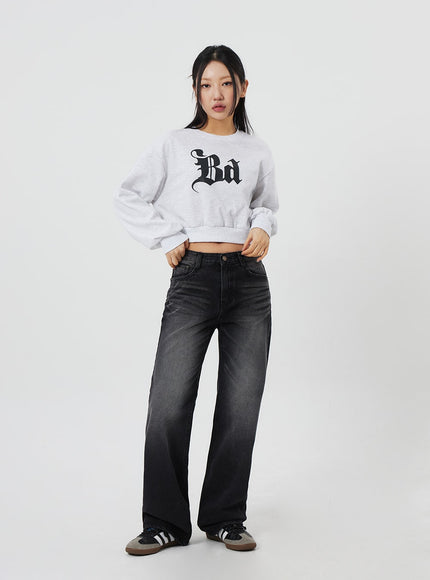Graphic Cropped Sweatshirt CF327