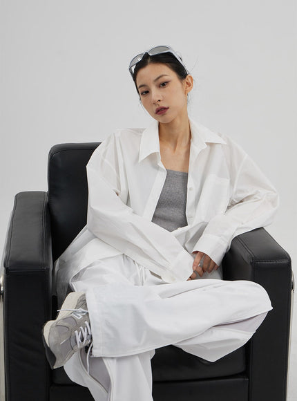 Drawstring Baggy Track Pants CF308