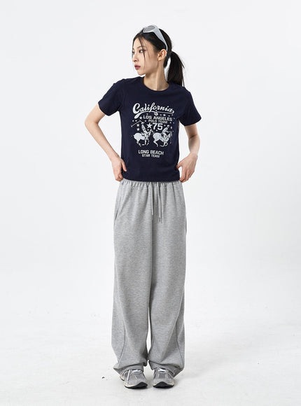 Color Wide Leg Sweatpants CM310